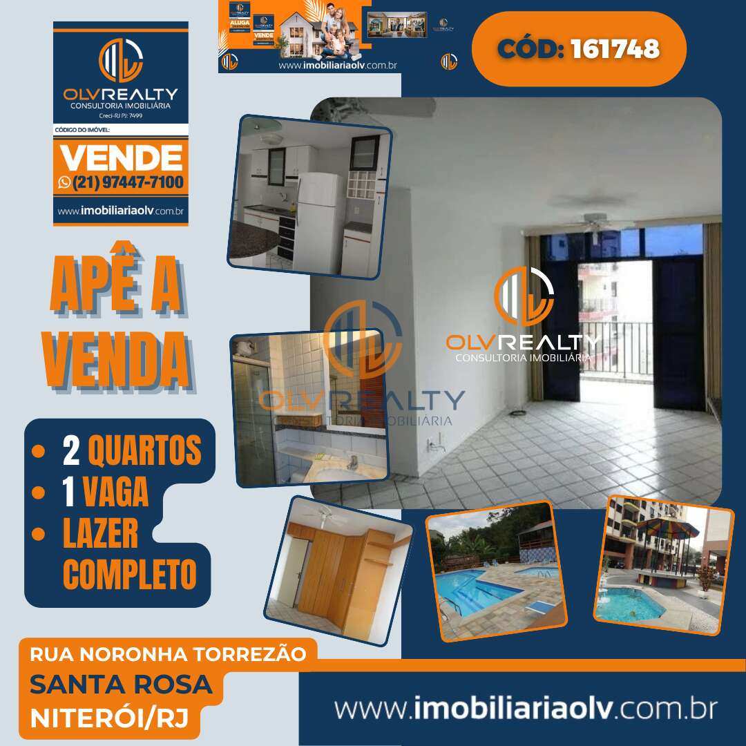 Apartamento à Venda em Santa Rosa – Niterói/RJ | 2 Quartos | Lazer Completo - Imobiliária OLV REALTY