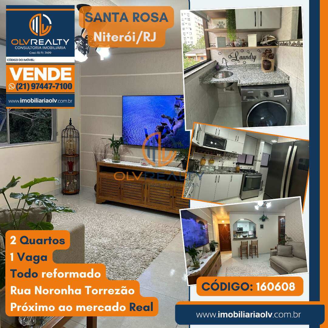 Apartamento de 2Q a venda em Santa Rosa | Noronha Torrezão | Niterói/RJ - Imobiliária OLV REALTY